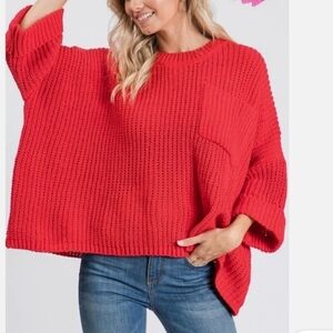 Cozy Red Knit Sweater